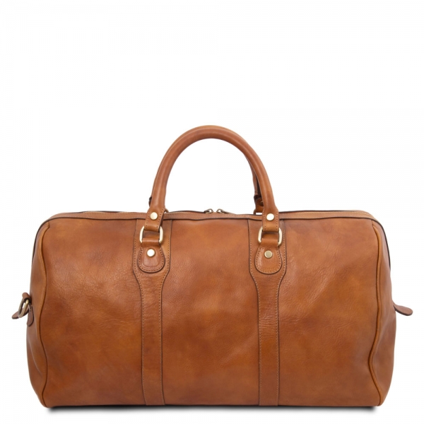 Leder Reisetasche Oslo Rückseite