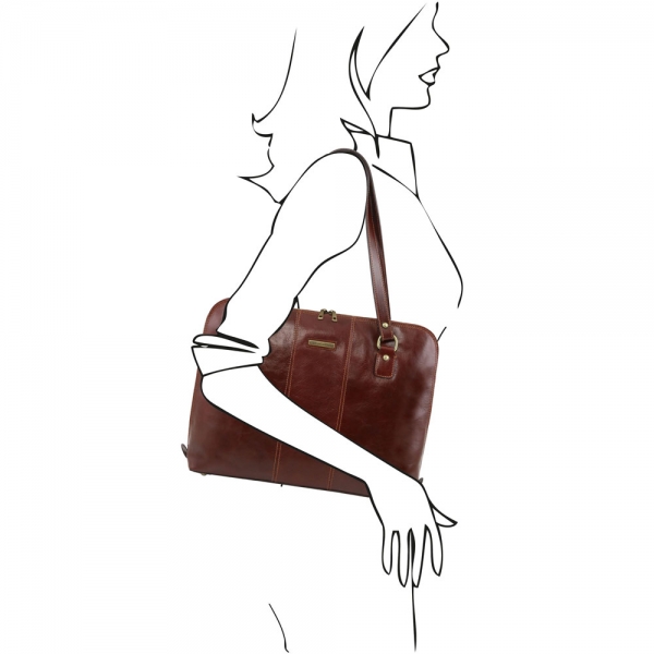 Shoppertasche Ravenna braun Outfit