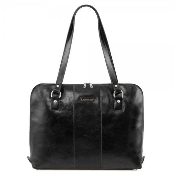 Tuscany Leather Shopper Ravenna Schwarz