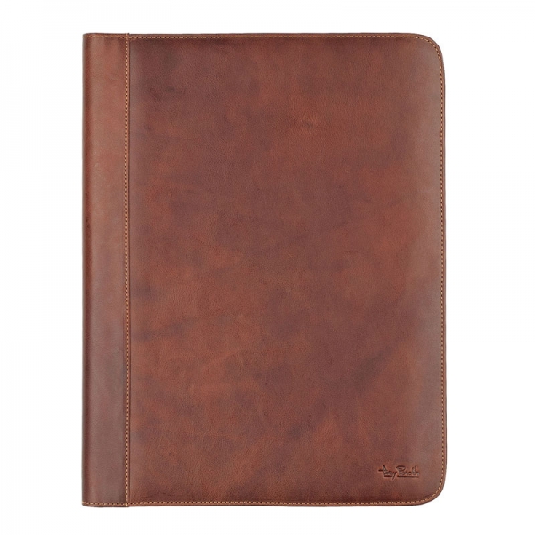 Tony Perotti Schreibmappe A4 aus Leder braun