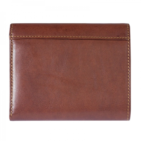 Herrenbrieftasche aus Leder 2604 Braun Rückseite