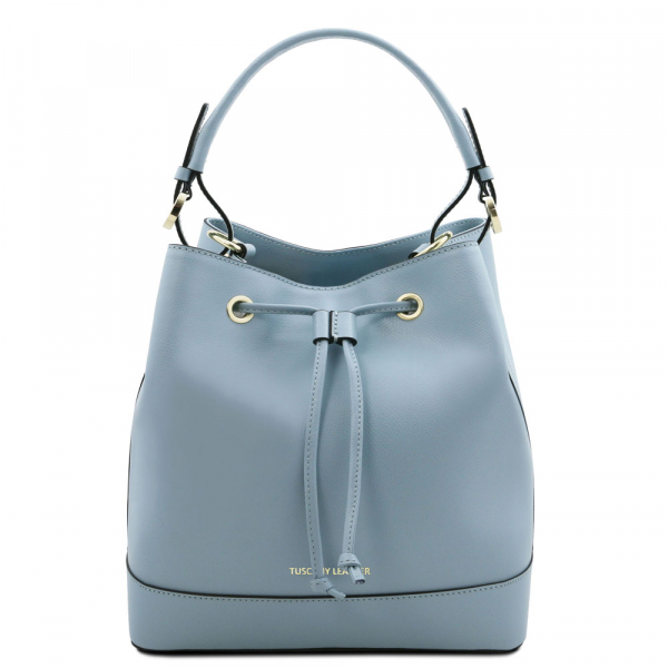 Tuscany Leather Beuteltasche "Minerva" Spring Himmelblau