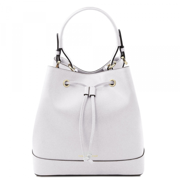 Tuscany Leather Beuteltasche "Minerva" Spring Weiß