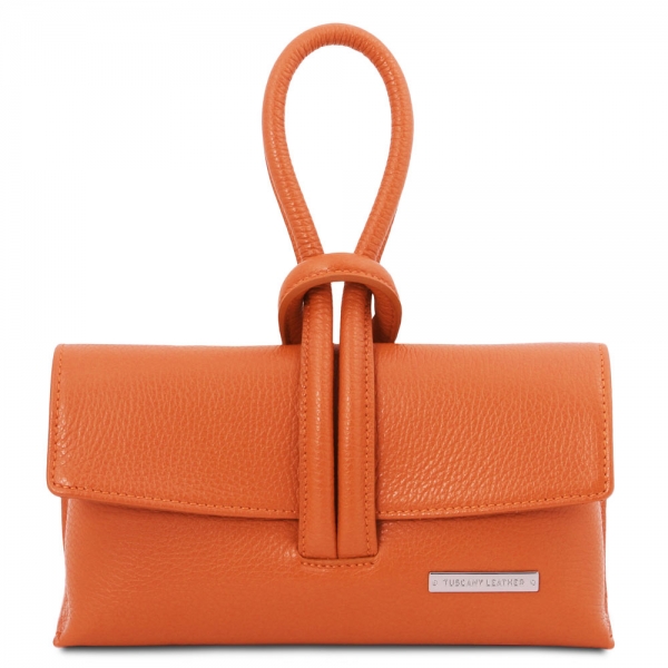 TL Bag Leder-Clutch orange