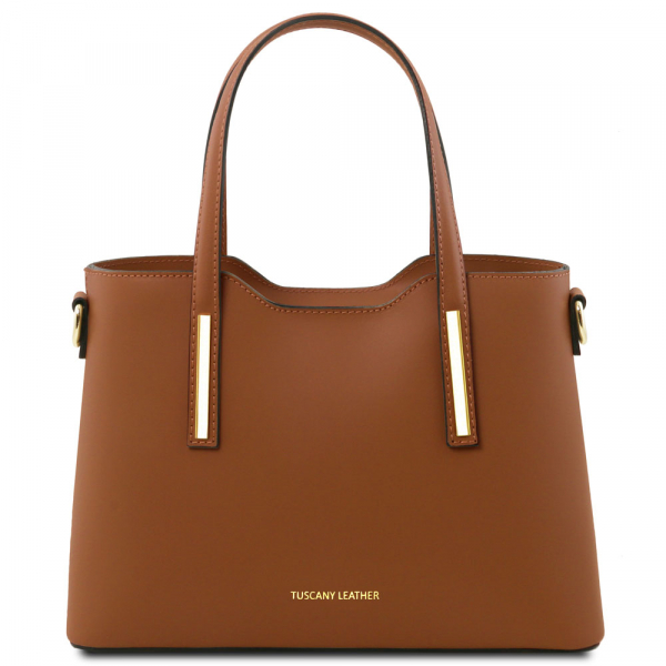 Tuscany Leather Leder-Handtasche Olimpia klein cognac