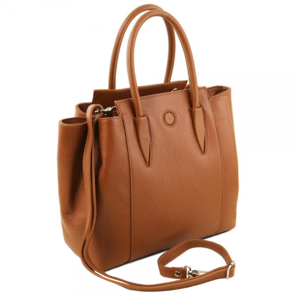 Leder-Handtasche Tulipan Seite