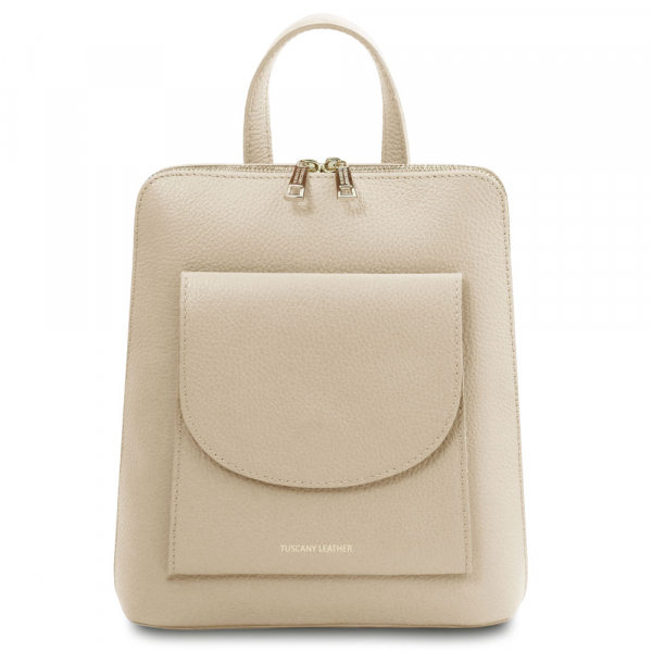 Tuscany Leather Damen-Rucksack klein beige