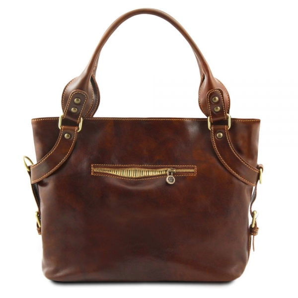 Tuscany Leather Leder-Shopper Ileana Rückseite