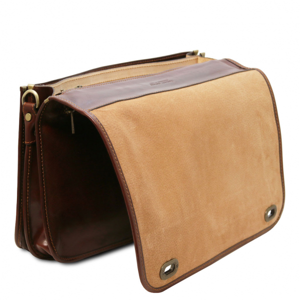 Tuscany Leather Messenger Aktentasche Siena Lederklappe