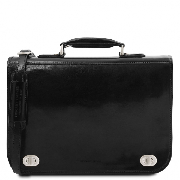 Tuscany Leather Messenger Aktentasche Siena schwarz