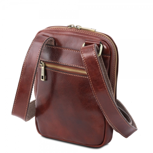 Tuscany Leather Leder Umhängetasche Mark Rückseite