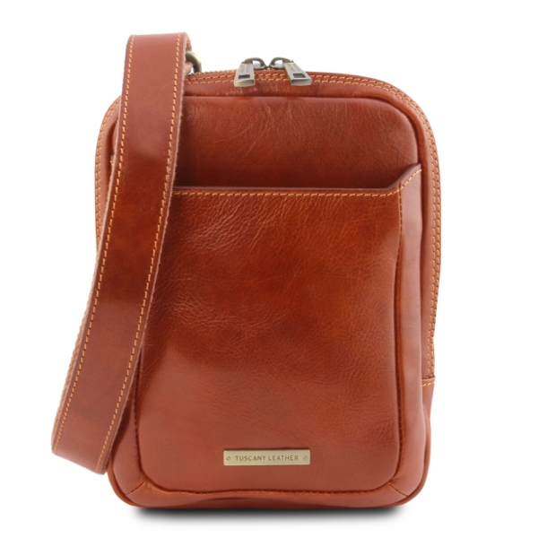 Tuscany Leather Leder Umhängetasche Mark Honig