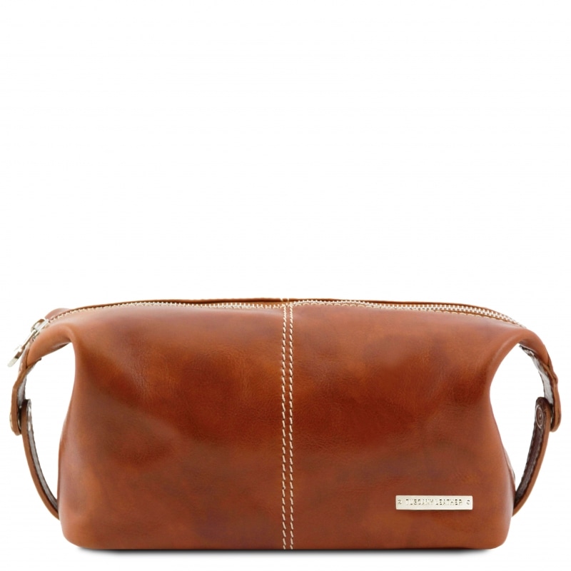 Leder Kulturtasche Roxy honig Leder Kulturtasche Roxy honig