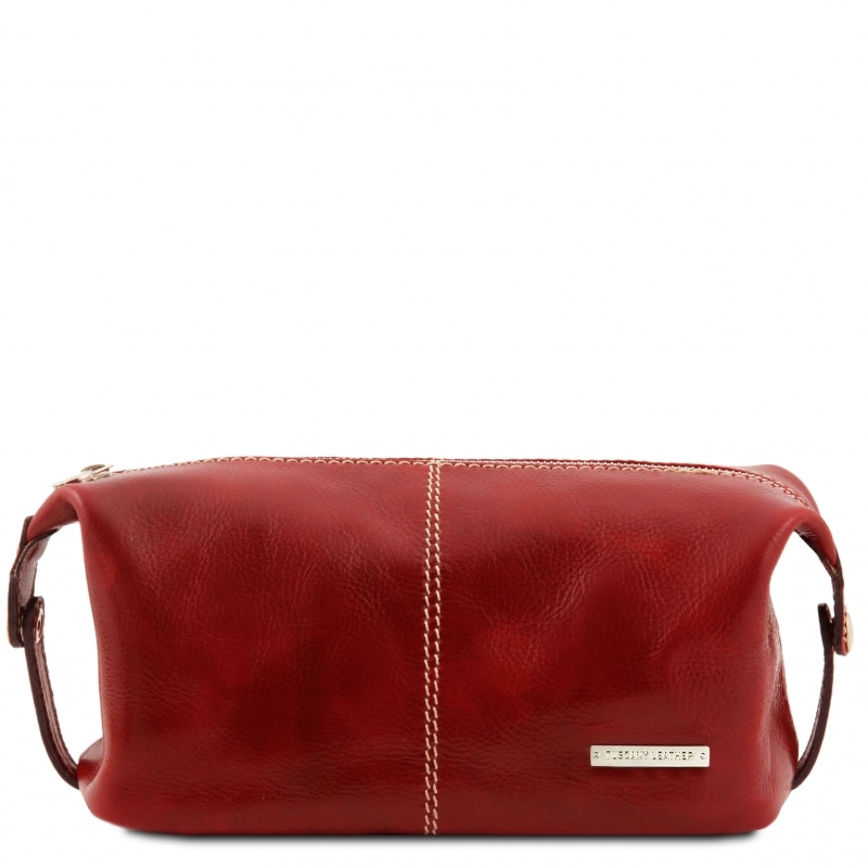 Leder Kulturtasche Roxy rot Leder Kulturtasche Roxy rot