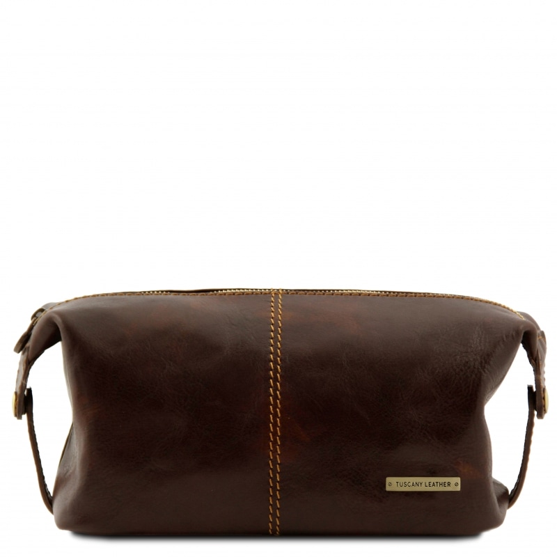 Leder Kulturtasche Roxy dunkelbraun Leder Kulturtasche Roxy dunkelbraun