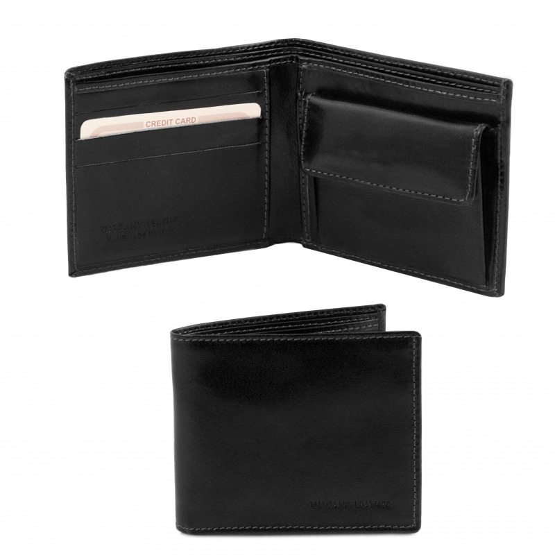 Herren Leder Geldbörse TL141761 schwarz Herren Leder Geldbörse TL141761 schwarz