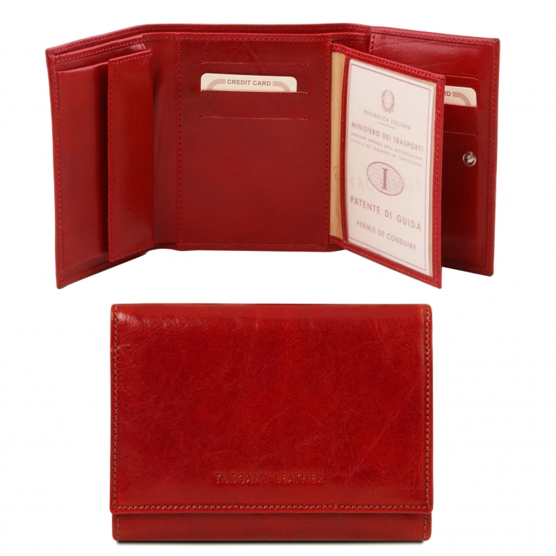Damen Leder Geldbörse TL140790 Rot Damen Leder Geldbörse TL140790 Rot