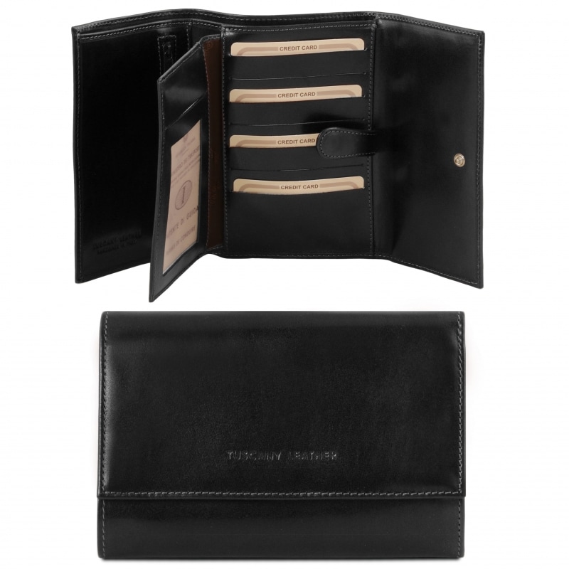 Leder Geldbörse Brieftasche TL140796 schwarz Leder Geldbörse Brieftasche TL140796 schwarz