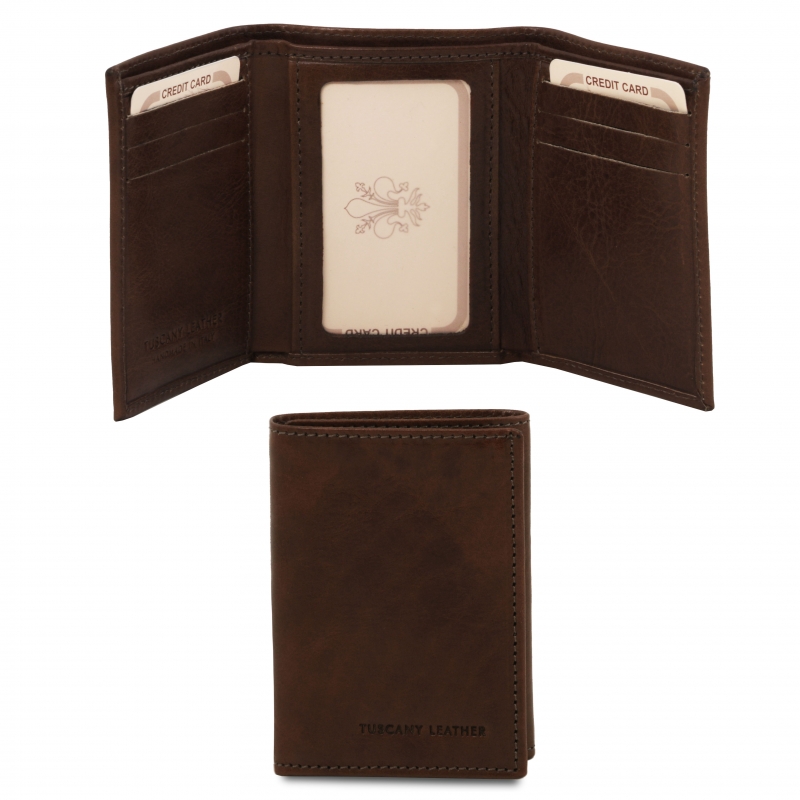 Leder-Etui-fuer-Kredit--und-Visitenkarten dunkelbraun Leder-Etui-fuer-Kredit--und-Visitenkarten dunkelbraun
