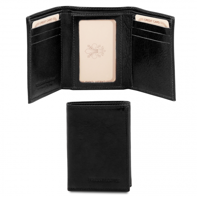 Leder-Etui-fuer-Kredit--und-Visitenkarten schwarz Leder-Etui-fuer-Kredit--und-Visitenkarten schwarz