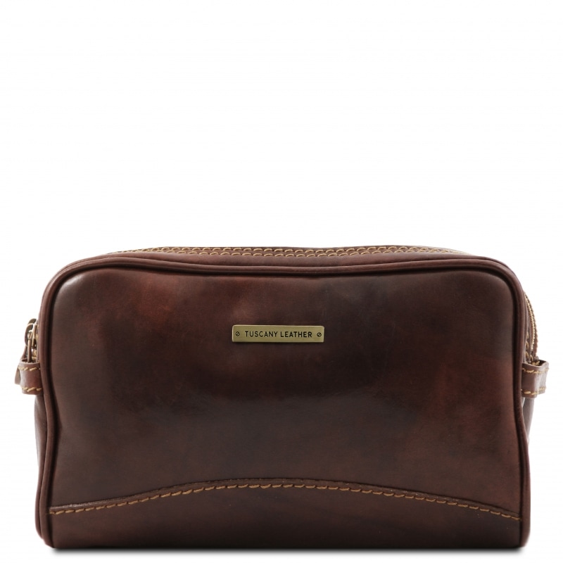 Leder Kulturtasche Igor dunkelbraun Leder Kulturtasche Igor dunkelbraun