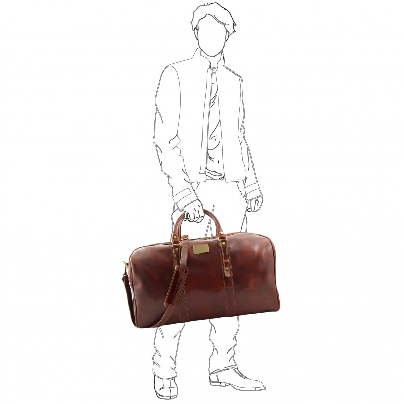 Große Leder-Reisetasche Francoforte Outfit Große Leder-Reisetasche Francoforte Outfit