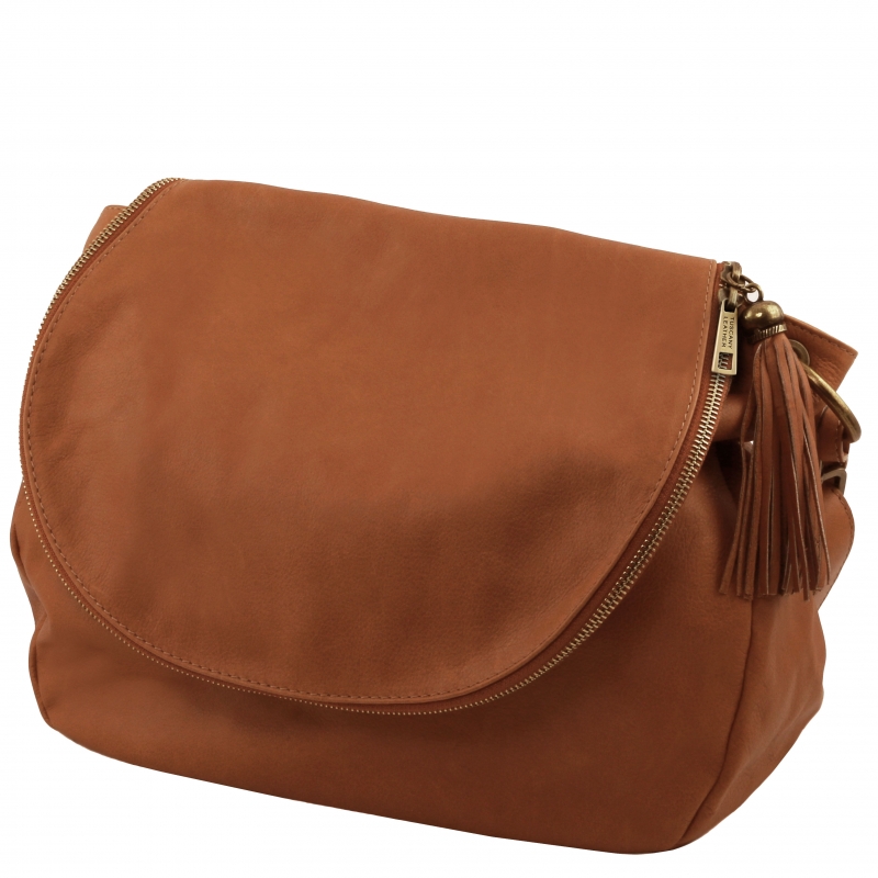 Tuscany Leather Schultertasche aus Leder seitenansicht Tuscany Leather Schultertasche aus Leder seitenansicht