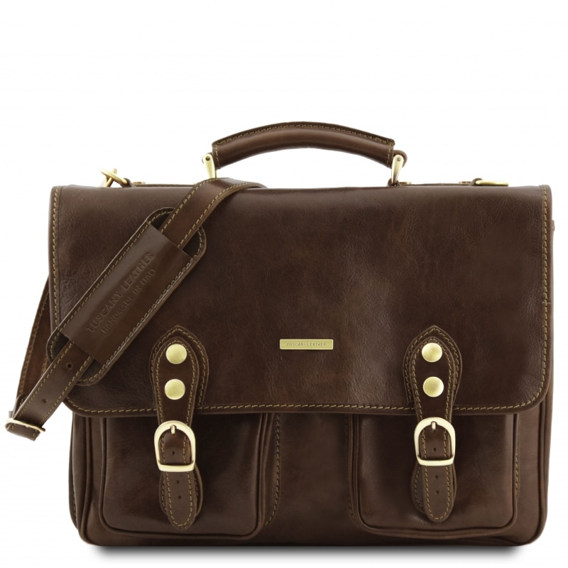 Leder Aktentasche Modena Dunkelbraun Leder Aktentasche Modena Dunkelbraun