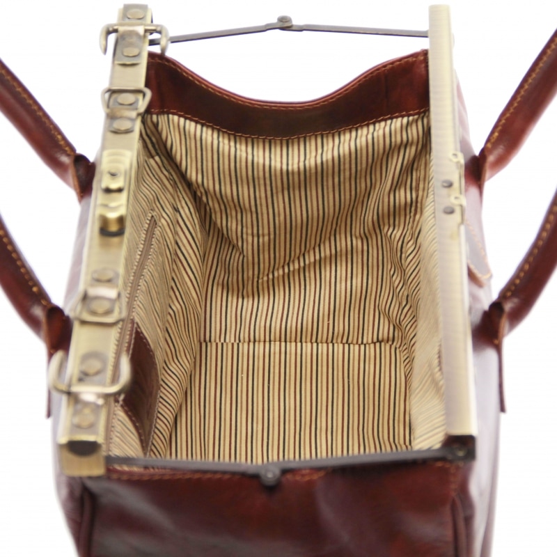 Maulbügel-Doktortasche Barcellona Innenansicht Maulbügel-Doktortasche Barcellona Innenansicht
