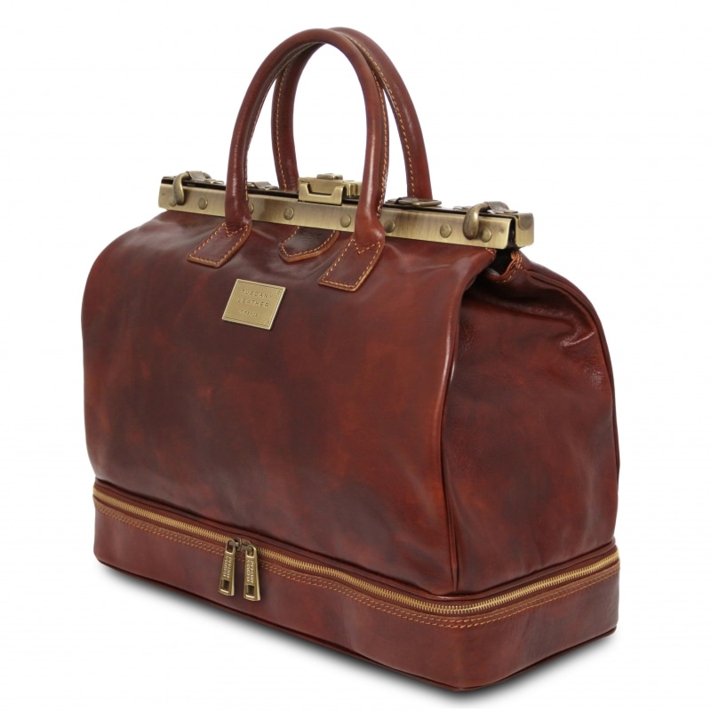 Maulbügel-Doktortasche Barcellona Seitenansicht Maulbügel-Doktortasche Barcellona Seitenansicht