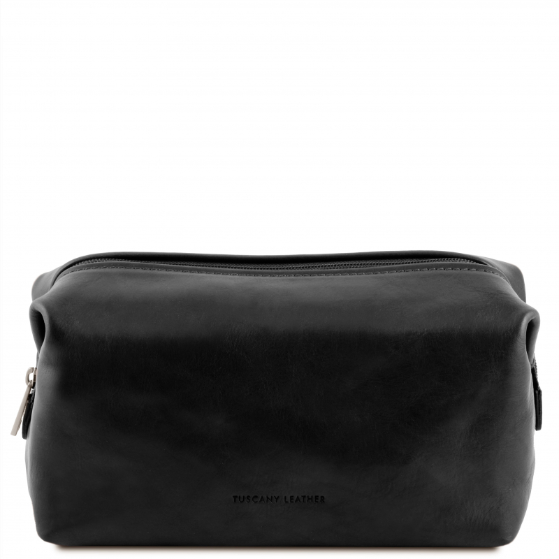 Leder Kulturtasche Smarty klein schwarz Leder Kulturtasche Smarty klein schwarz