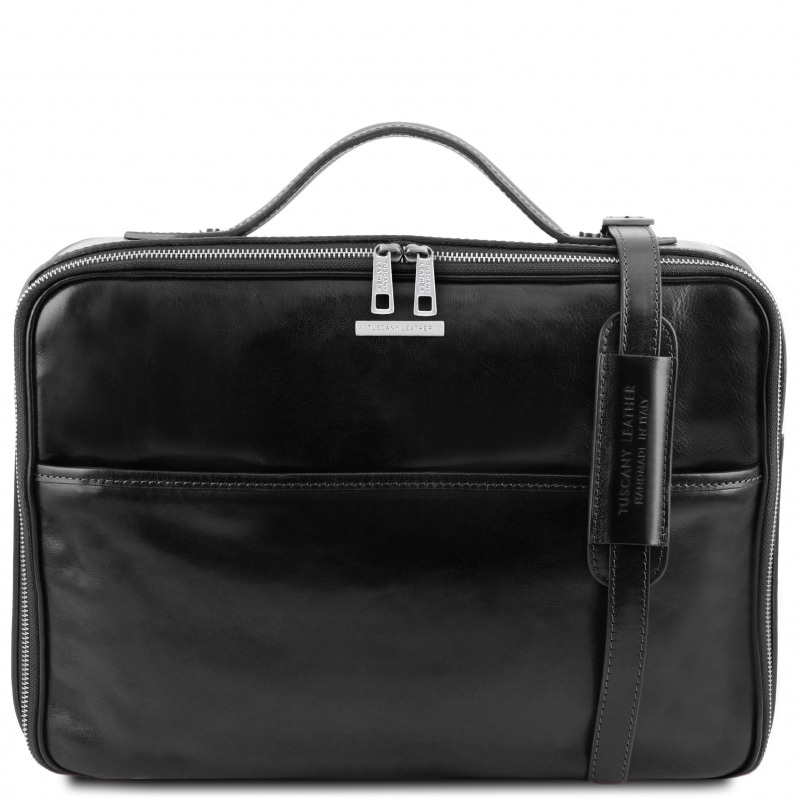 Leder Laptoptasche Vicenza Schwarz Leder Laptoptasche Vicenza Schwarz