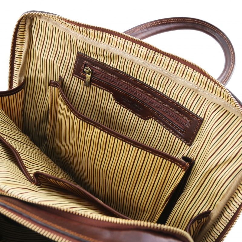 Leder Laptoptasche-Aktentasche Urbino Interieur-1 Leder Laptoptasche-Aktentasche Urbino Interieur-1