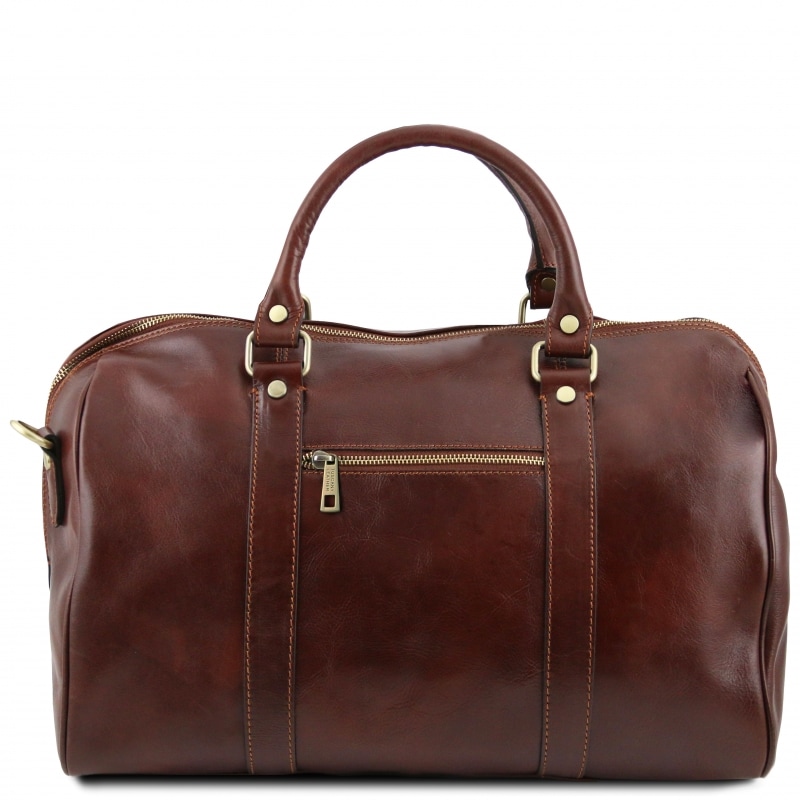TL Voyager Leder Reisetasche klein rückseite TL Voyager Leder Reisetasche klein rückseite