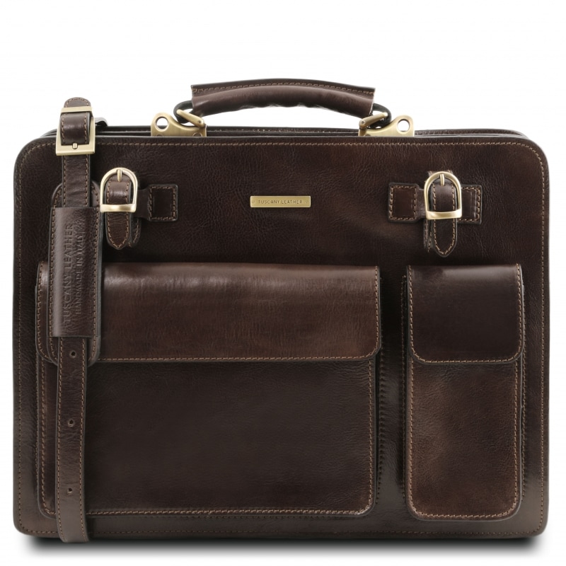 Leder Aktentasche Venezia Dunkelbraun Leder Aktentasche Venezia Dunkelbraun