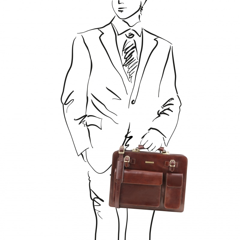 Leder Aktentasche Venezia Outfit Leder Aktentasche Venezia Outfit