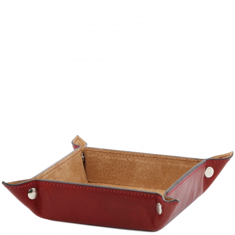 Lederschale gross 17 cm Rot Lederschale gross 17 cm Rot
