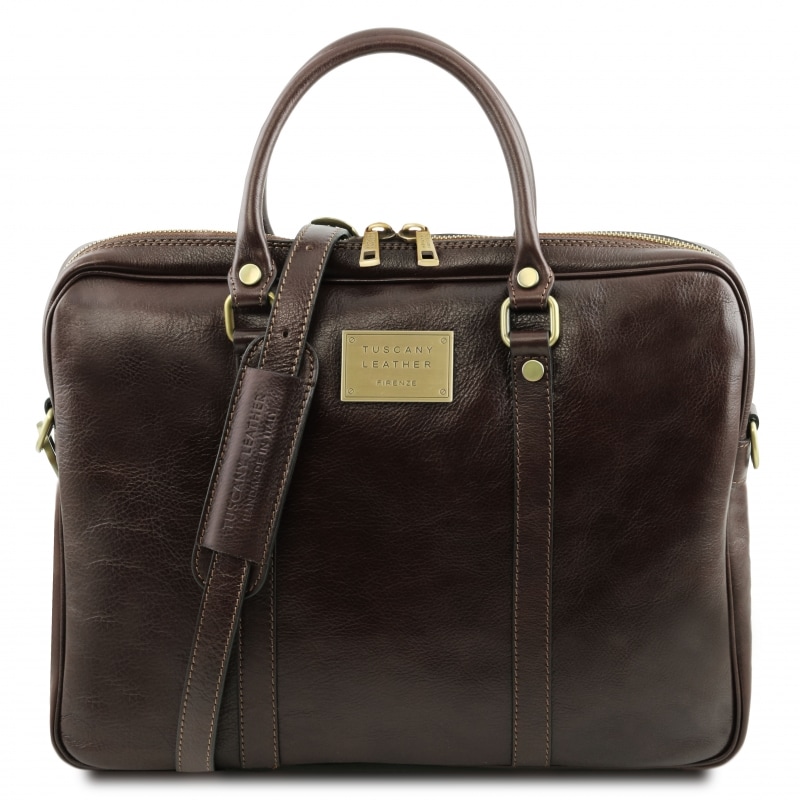 Leder Aktentasche Prato dunkelbraun Leder Aktentasche Prato dunkelbraun