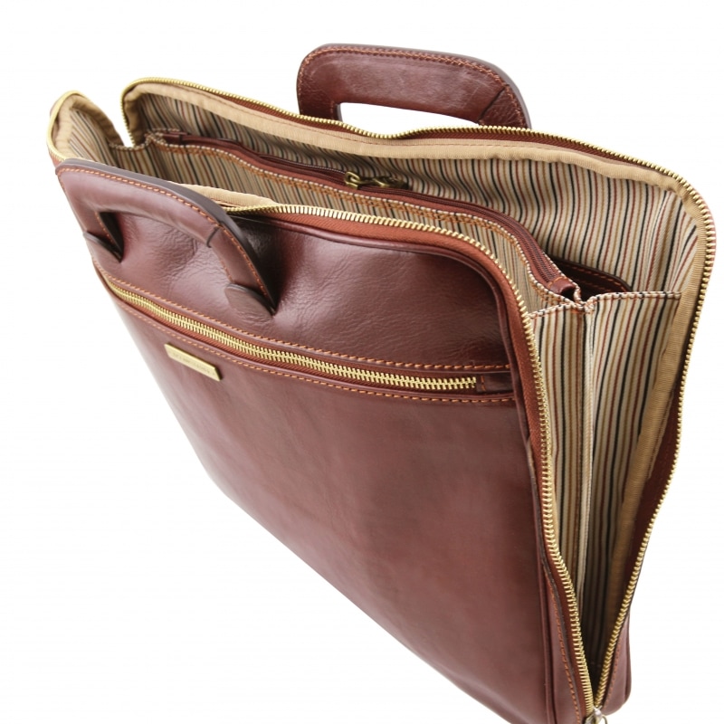 Leder Dokumenten-Tasche Caserta Seitenansicht Leder Dokumenten-Tasche Caserta Seitenansicht
