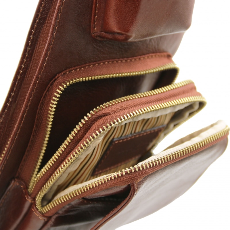 Leder Brusttasche Vorfächer Leder Brusttasche Vorfächer