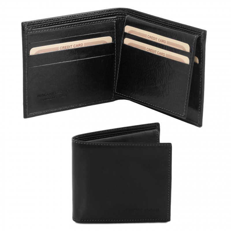 Leder Brieftasche TL141353 schwarz Leder Brieftasche TL141353 schwarz