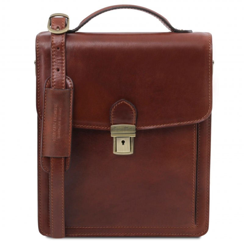 Leder Herrentasche David groß Braun Leder Herrentasche David groß Braun