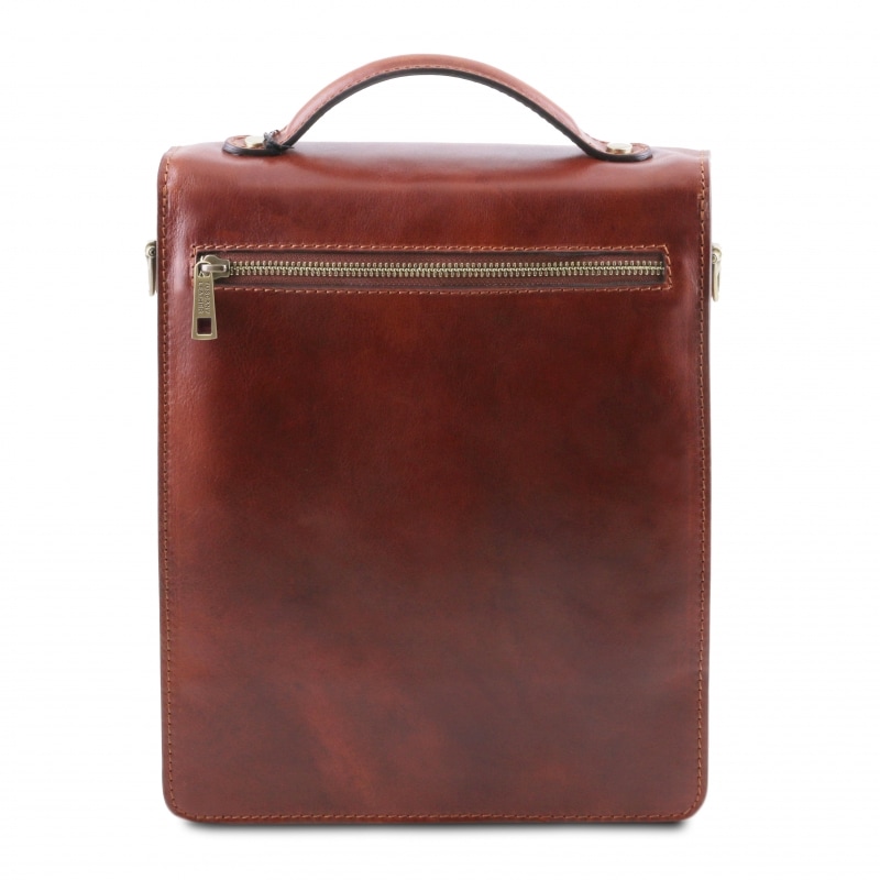 Leder Herrentasche David groß Rückseite Leder Herrentasche David groß Rückseite