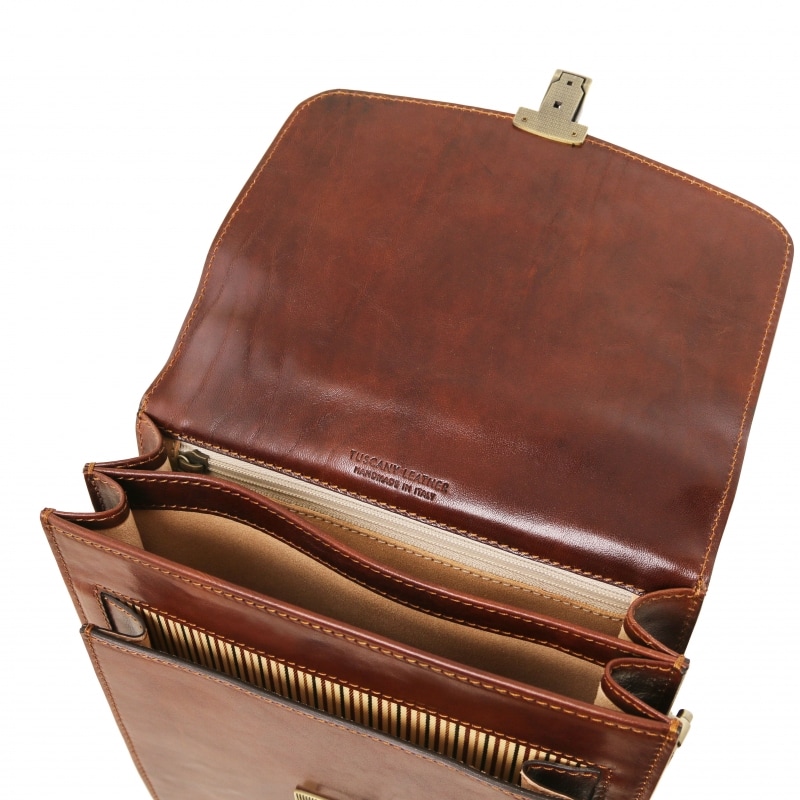 Leder Herrentasche David groß Interieur Leder Herrentasche David groß Interieur