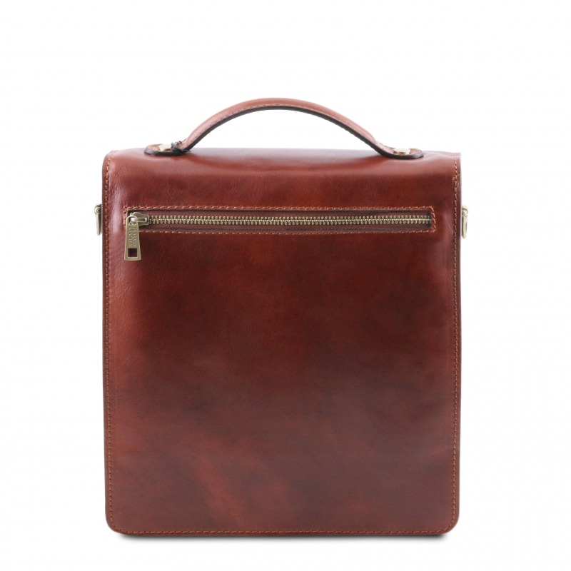 Leder Herrentasche David klein Rückseite Leder Herrentasche David klein Rückseite