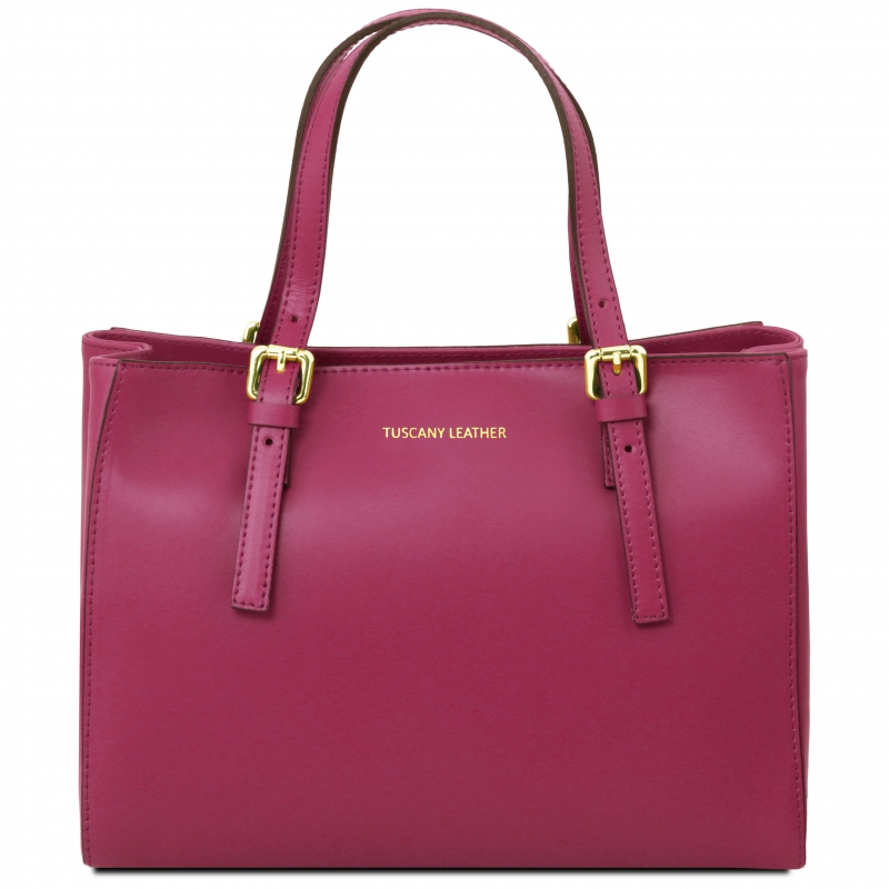 Leder-Handtasche Aura fuchsia Leder-Handtasche Aura fuchsia