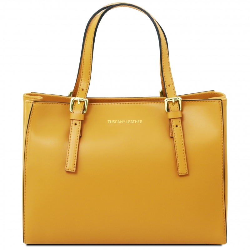 Leder-Handtasche Aura gelb Leder-Handtasche Aura gelb