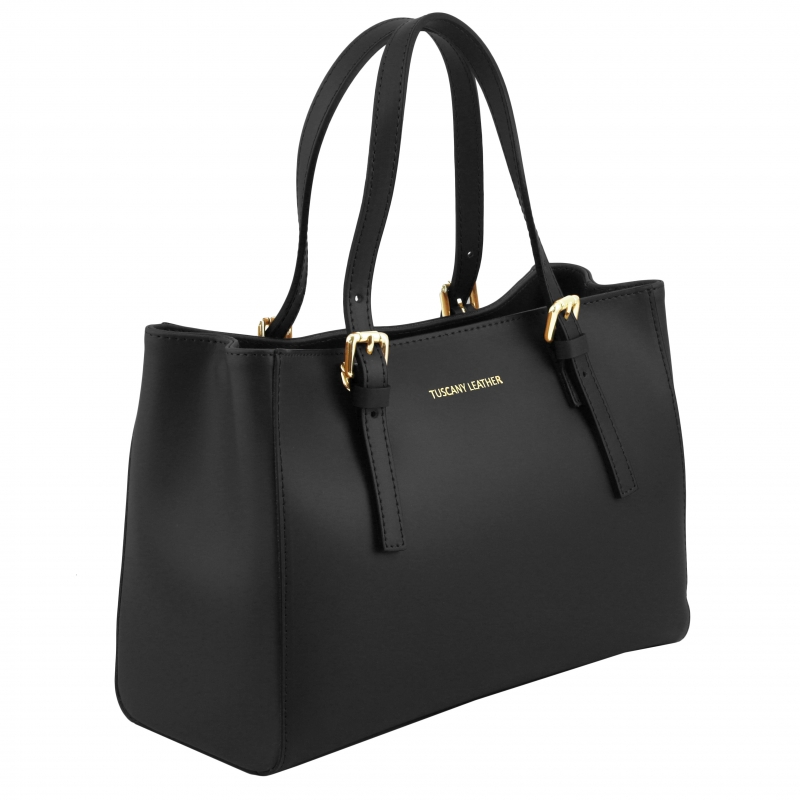 Leder-Handtasche Aura seitenansicht Leder-Handtasche Aura seitenansicht