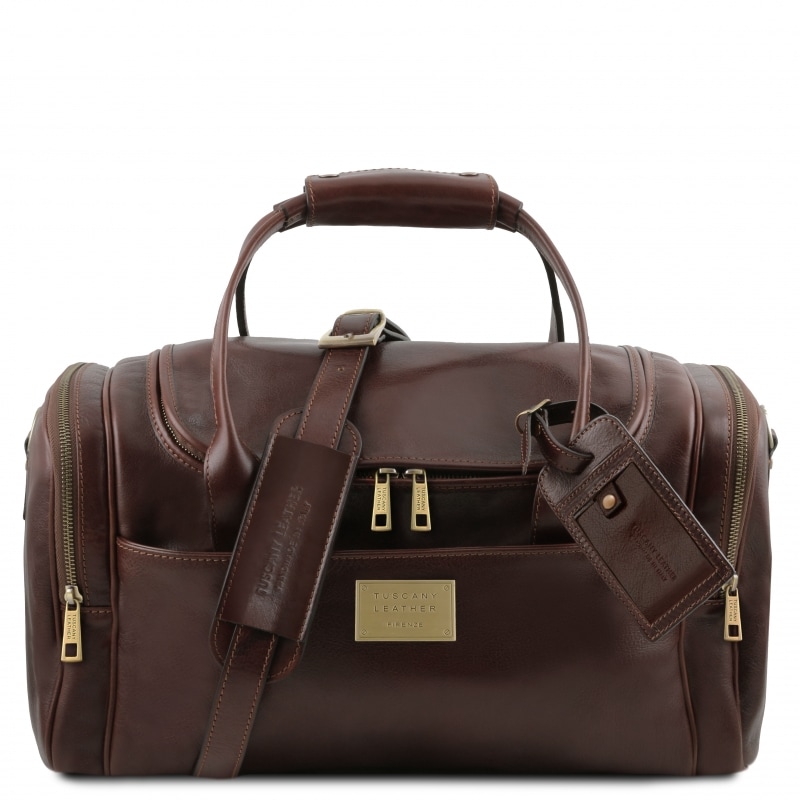 TL Voyager Reisetasche mit Seitentaschen klein Dunkelbraun TL Voyager Reisetasche mit Seitentaschen klein Dunkelbraun
