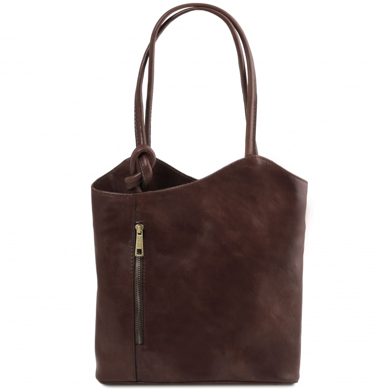 Leder Schultertasche Rucksack Patty dunkelbraun Leder Schultertasche Rucksack Patty dunkelbraun